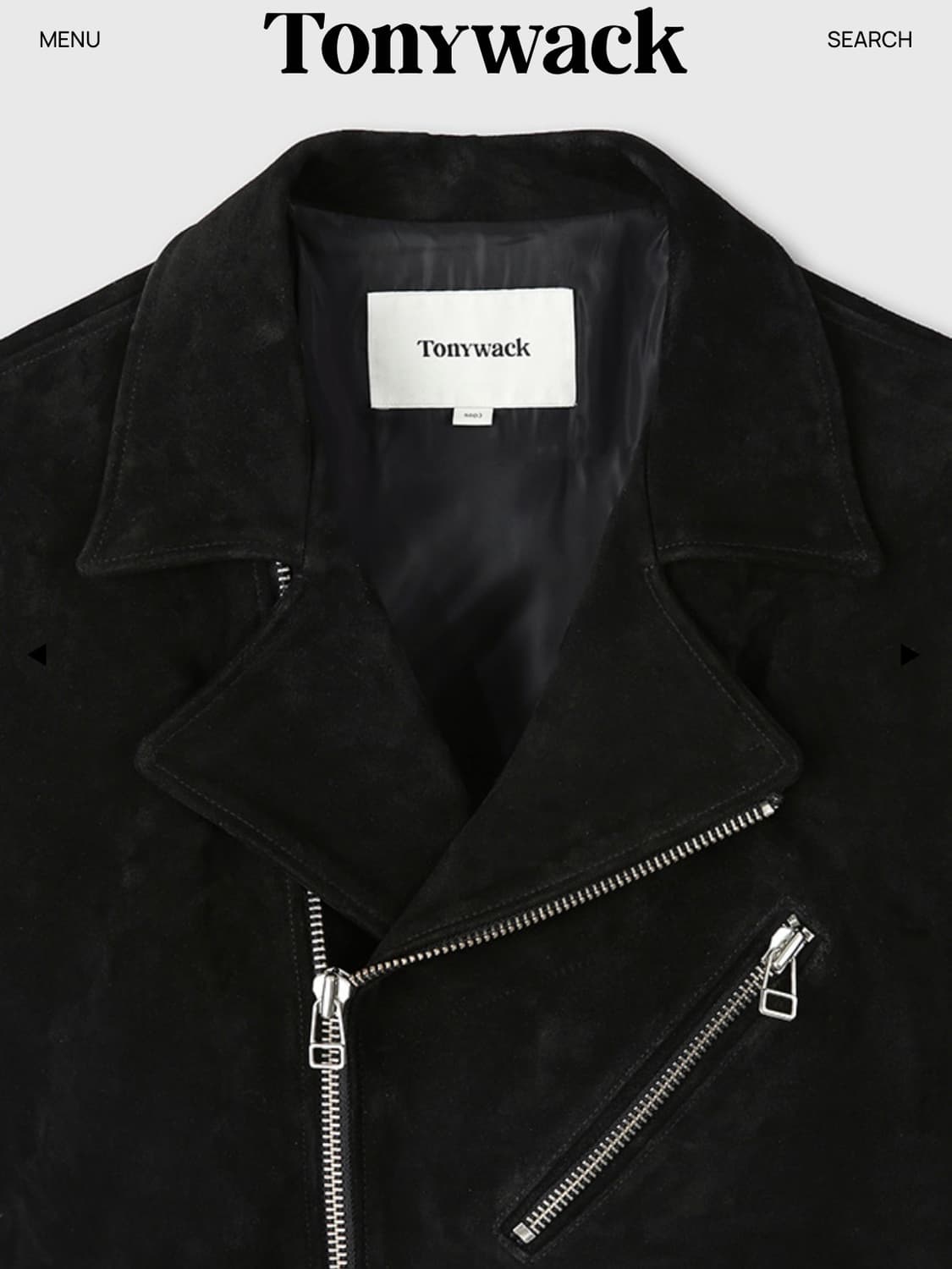 [TONYWACK] 스웨이드 바이커 자켓 블랙 (M) 상품이미지2