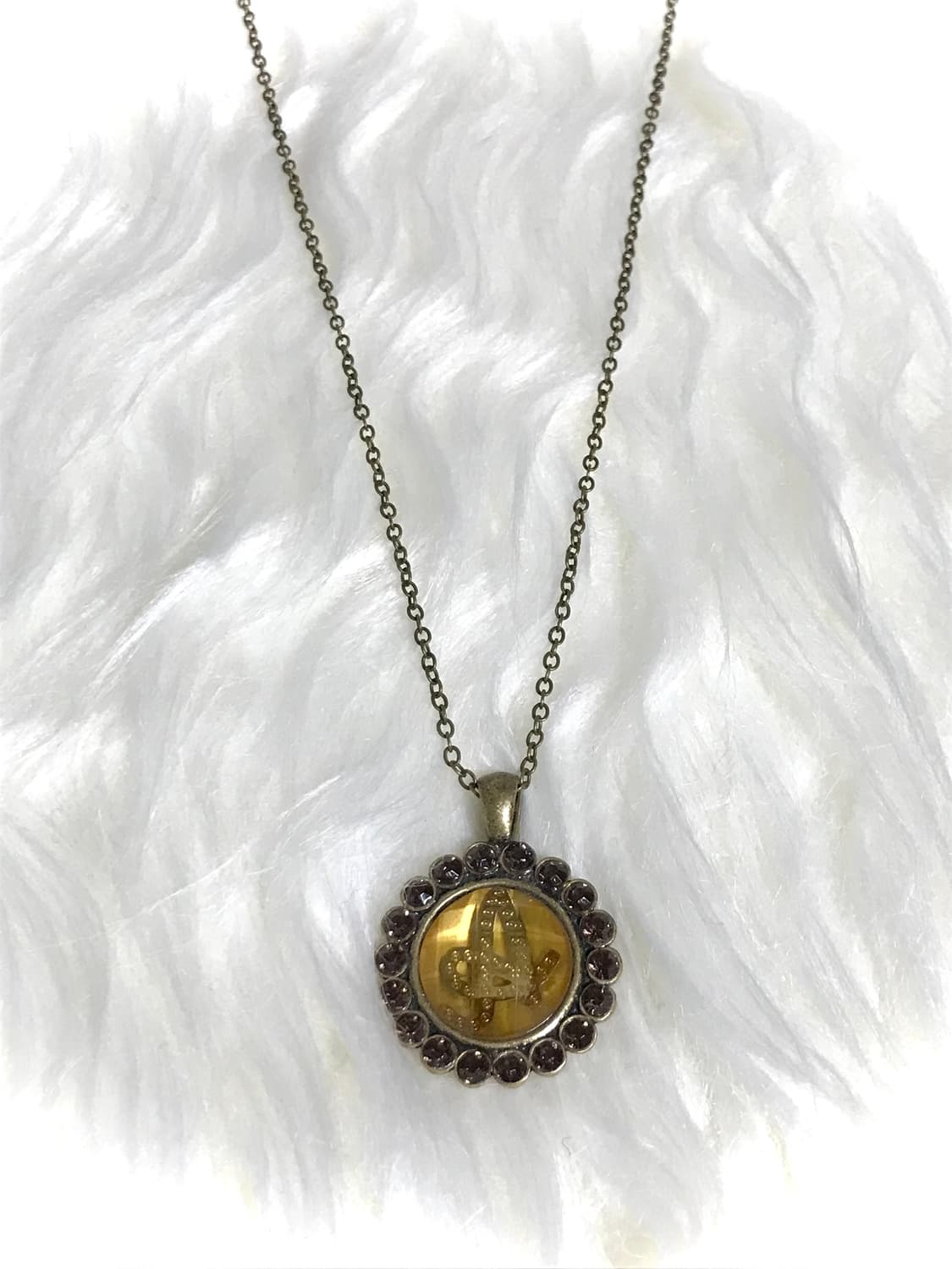 빈티지 헤이세이 갸루 엔틱 골드 롱 드롭 체인 목걸이 상품이미지1