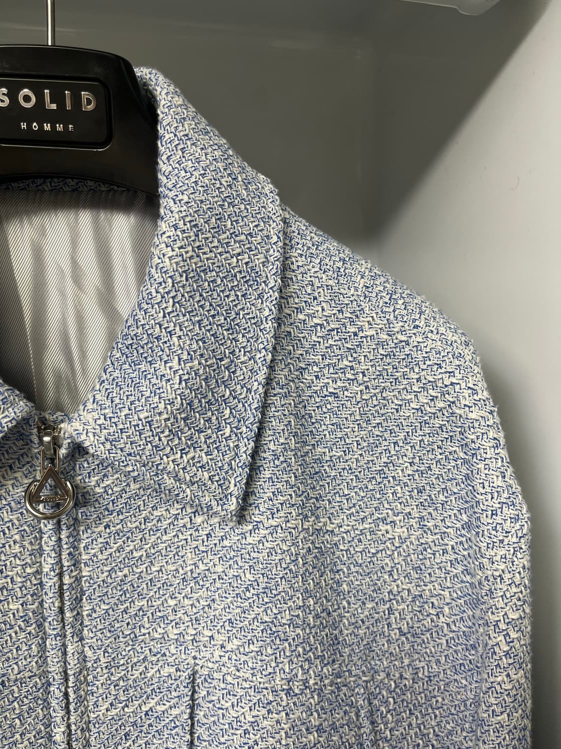 솔리드옴므 24ss 블루 트위드 자켓 상품이미지3