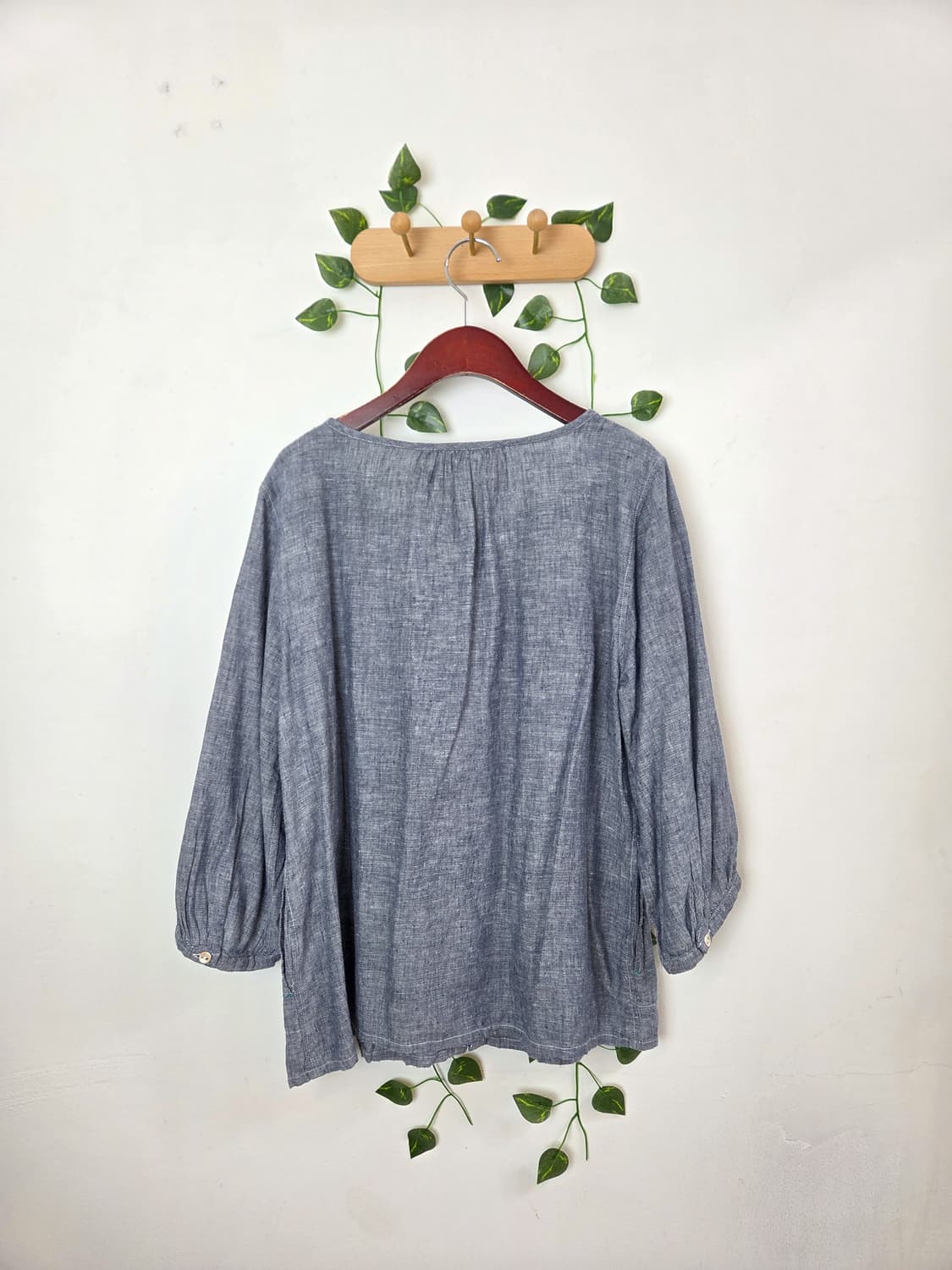 프릴 린넨 블라우스 상품이미지5