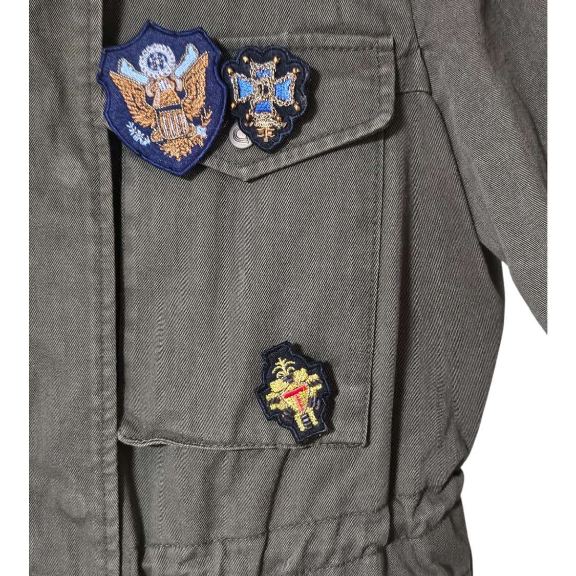 메종드메이어 카키 밀리터리 야상자켓 55 미착용 상품이미지7