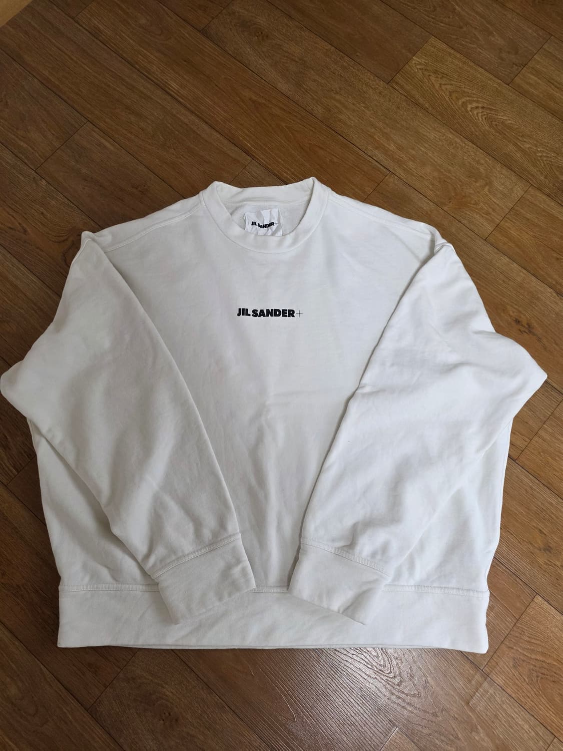 질샌더 로고 화이트 맨투맨 상품이미지1