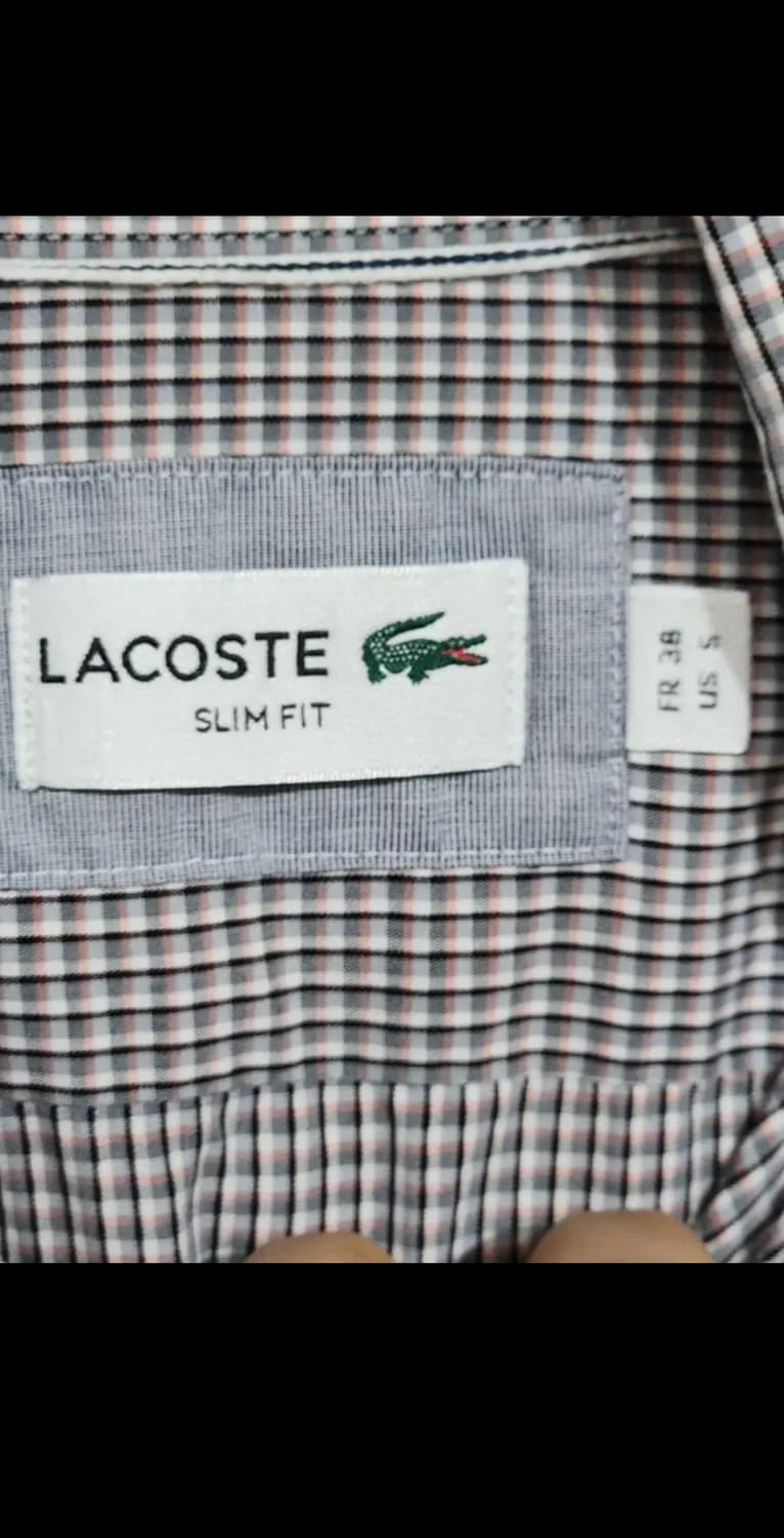 (S) 라코스테 셔츠 체크 남방 포켓 로고 캐주얼  상품이미지3