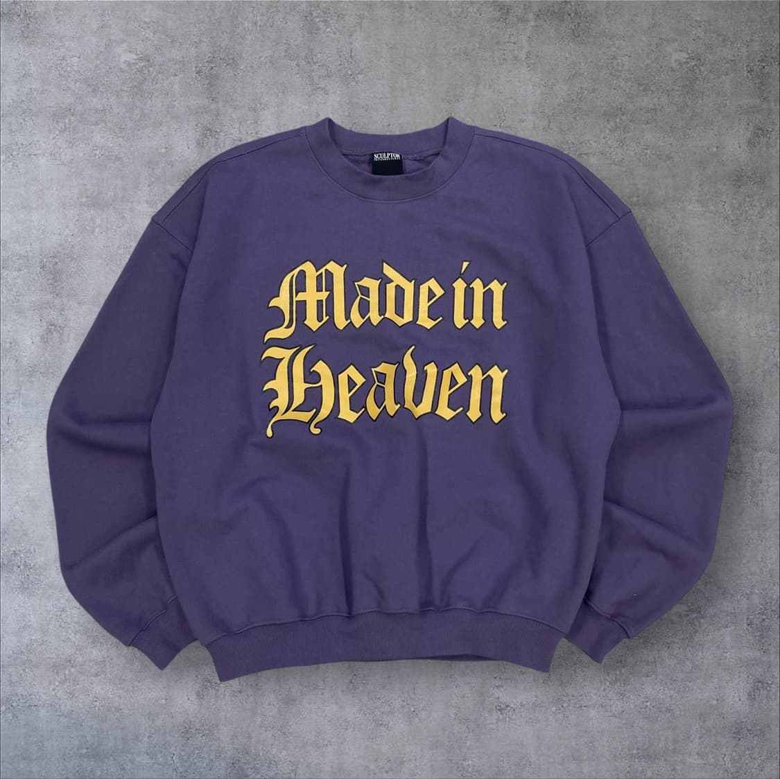 스컬프터 퍼플 컬러 빅로고 맨투맨 상품이미지1