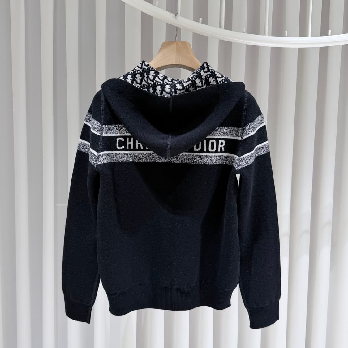 (S+/38) / 디올 리버서블 오블리크 캐시미어 후드집업 가디건 상품이미지2