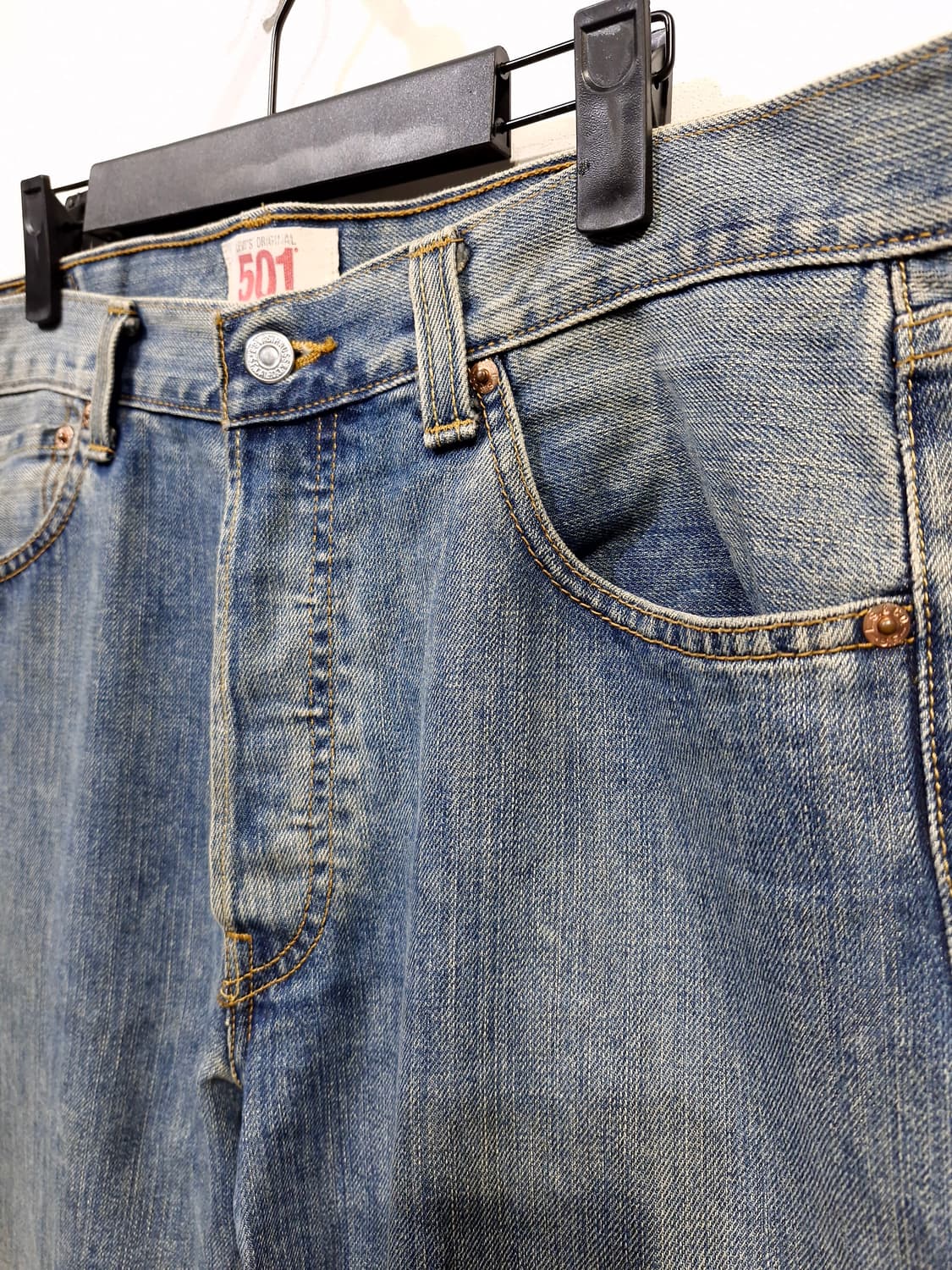 LEVI'S 리바이스 501 00's 버튼플라이 워싱 데님팬츠 상품이미지3