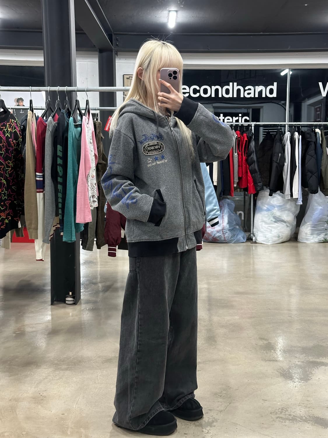 벤슨 자수 패치 후드 집업  상품이미지3