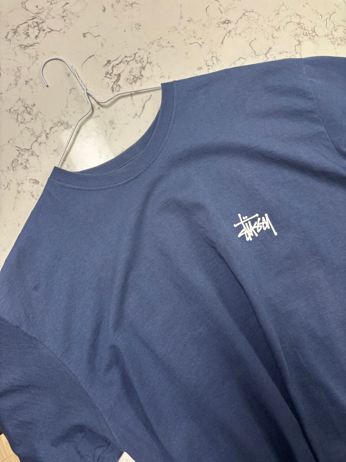 스투시 베이직 반팔 티셔츠 네이비 XL 상품이미지2