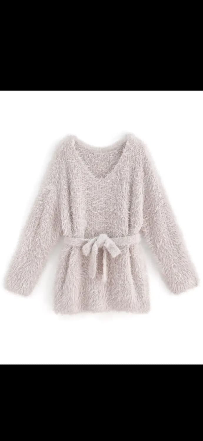 Grl 그레일 핑크 앙고라 머플러 니트 원피스 스나계 일브 상품이미지2