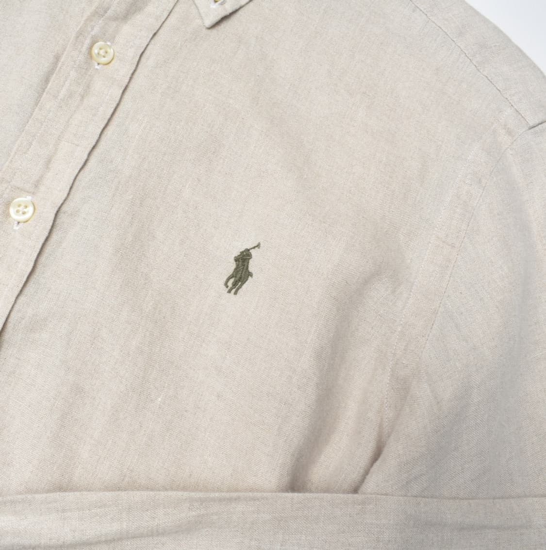 폴로 랄프로렌 최신형 큐알라벨 린넨 셔츠 남방 M N0786 상품이미지7