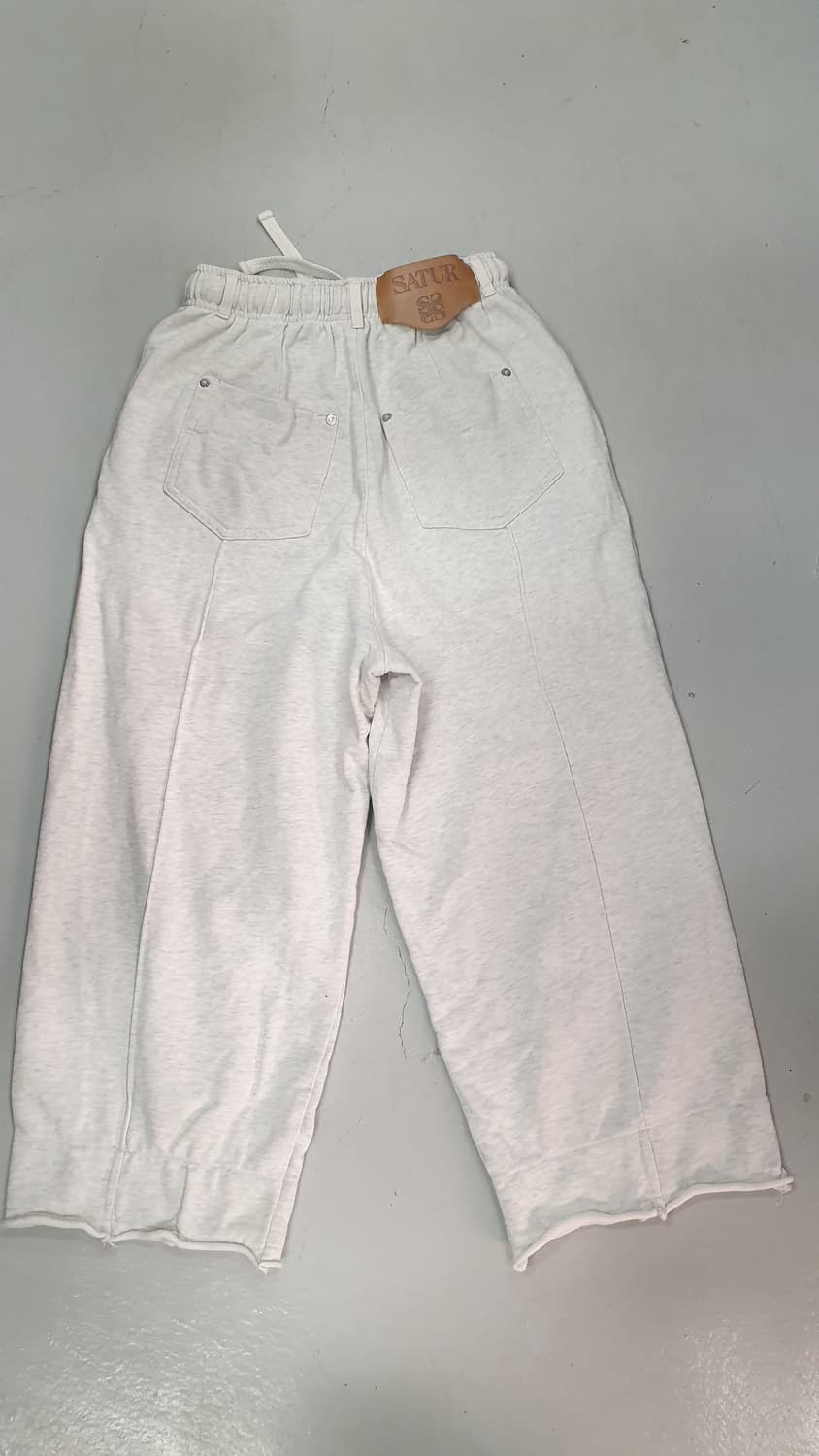 SATUR 와이드 컷오프 스웻 팬츠S 상품이미지2
