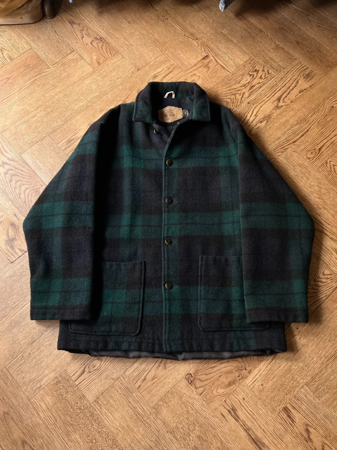 [S]울리치 Made in USA 블랙와치 체크 울 자켓 상품이미지1