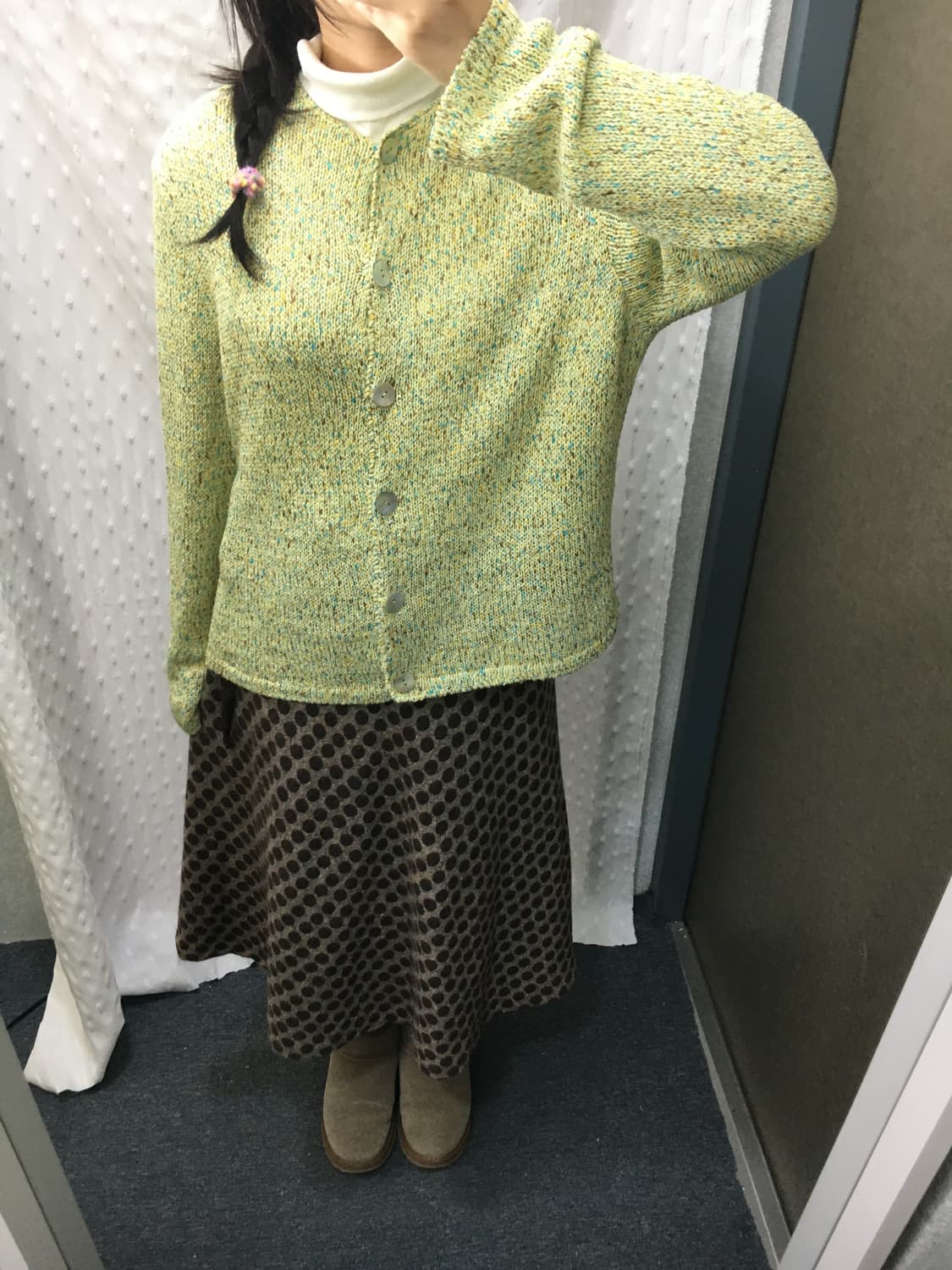 연두 보카시 니트 가디건 상품이미지1