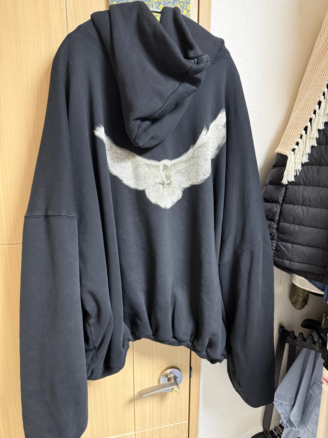 [XL] 이지 갭 도브 후드 워시드 블랙 상품이미지3