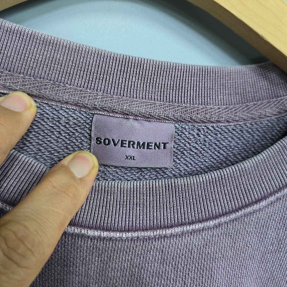 소버먼트(SOVERMENT) 피그먼트 워싱 맨투맨 XXL 상품이미지7