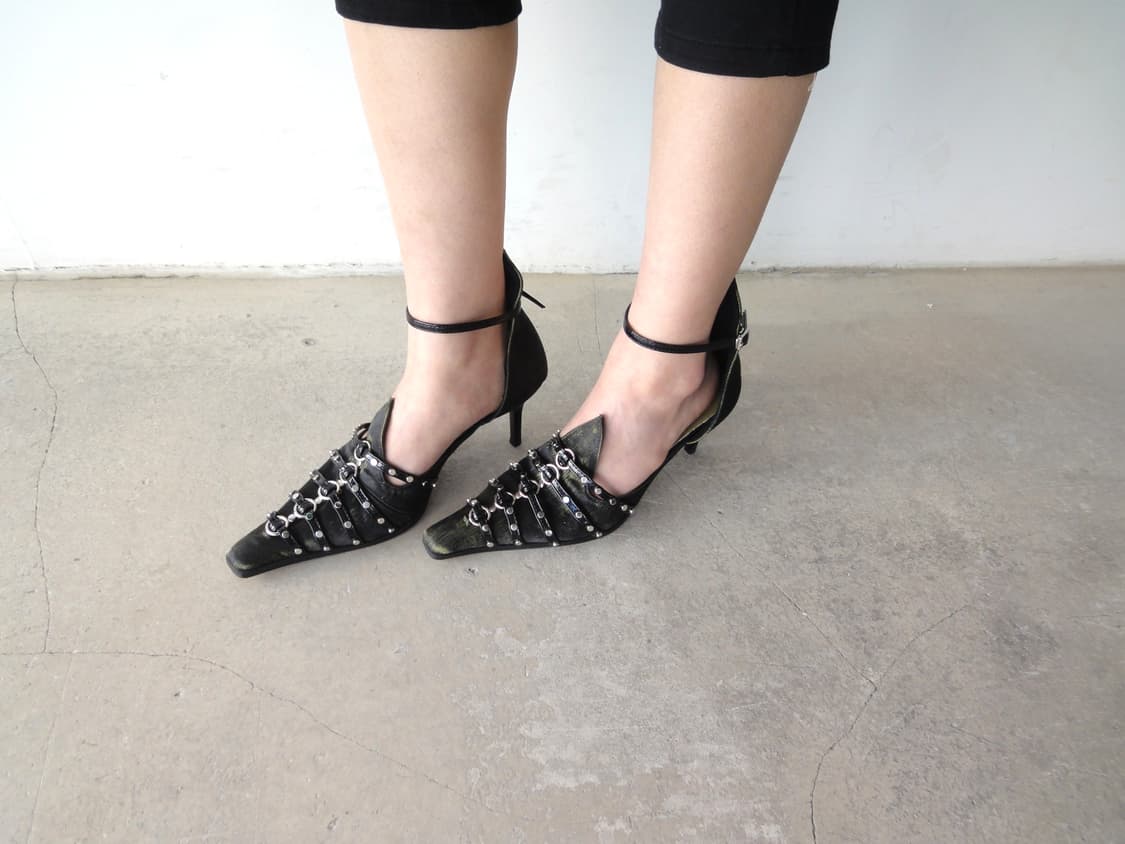 Crack point stud detail heels 상품이미지6