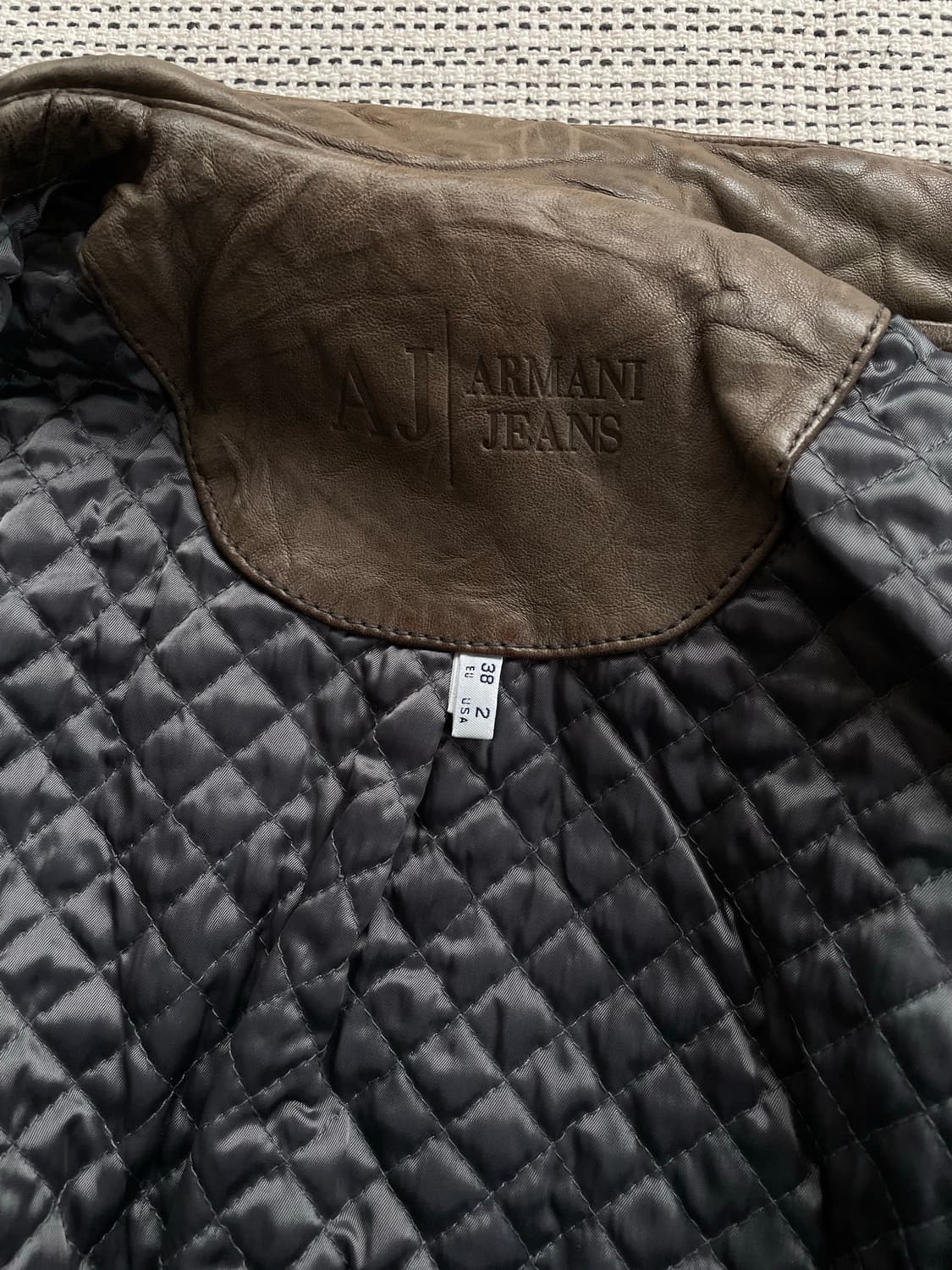 아르마니 진스 쉽스킨 레더 자켓 상품이미지6