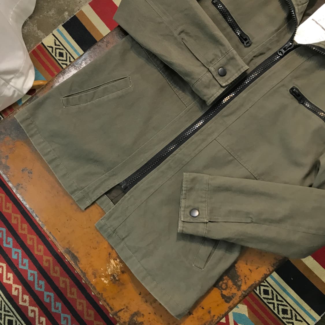 네이키드 펀치 카키색 독일군 집업 야상 자켓 남성 102 여성 프리사이즈 상품이미지3