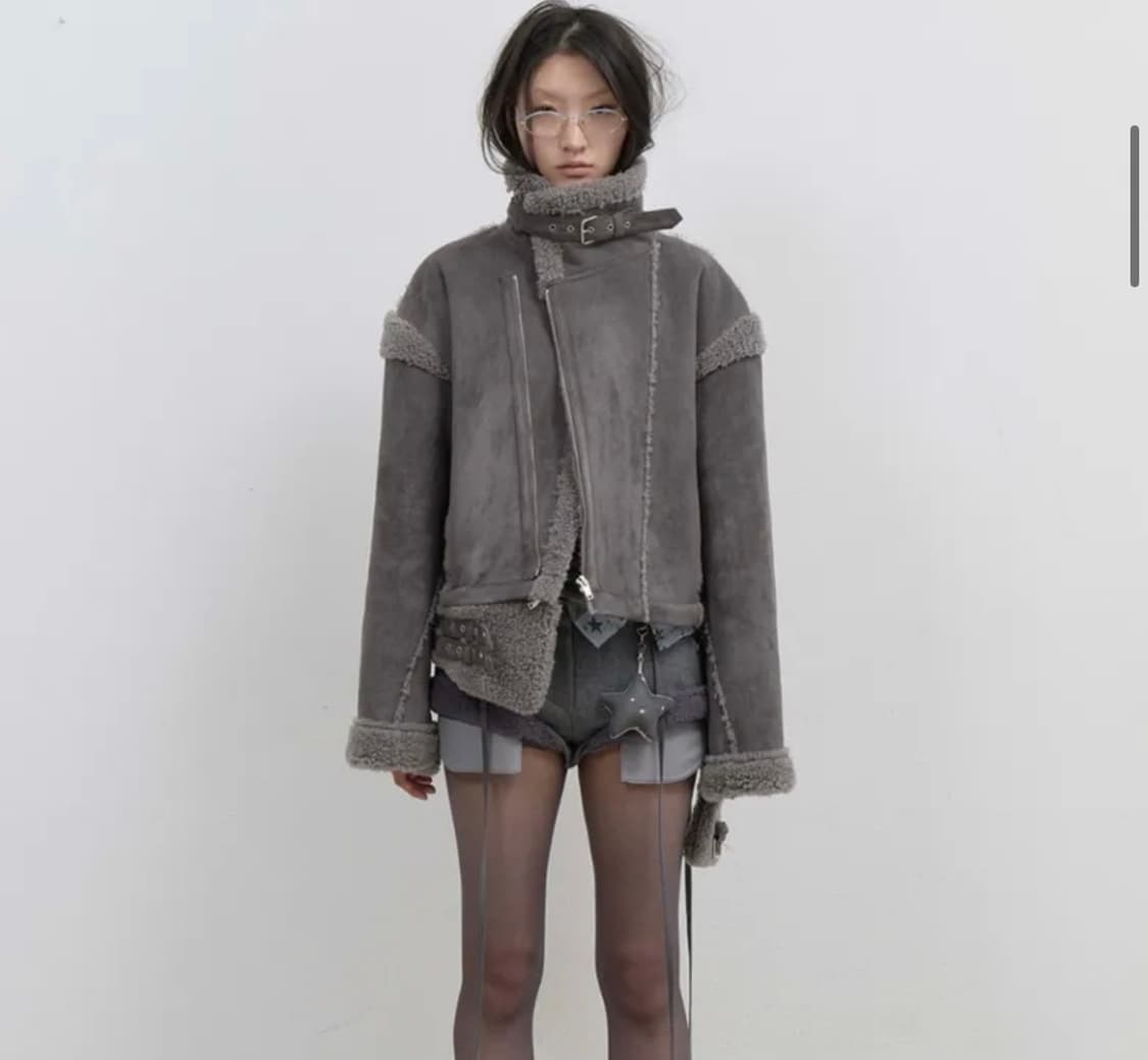 (새상품)Detachable 퍼 시어링 자켓 차코랄 상품이미지1