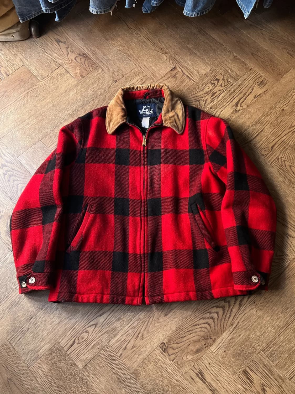 [L]80's 울리치 Made in USA 버팔로체크 신슐레이트 울 자켓 상품이미지1