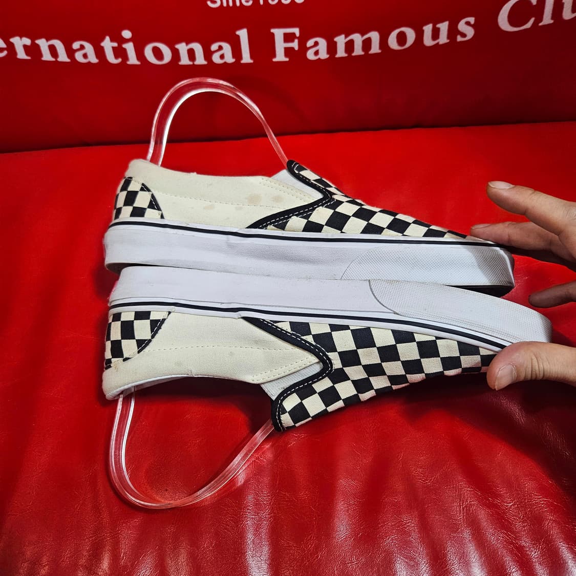 반스(VANS) 체커보드 슬립온 스니커즈 270size 상품이미지8