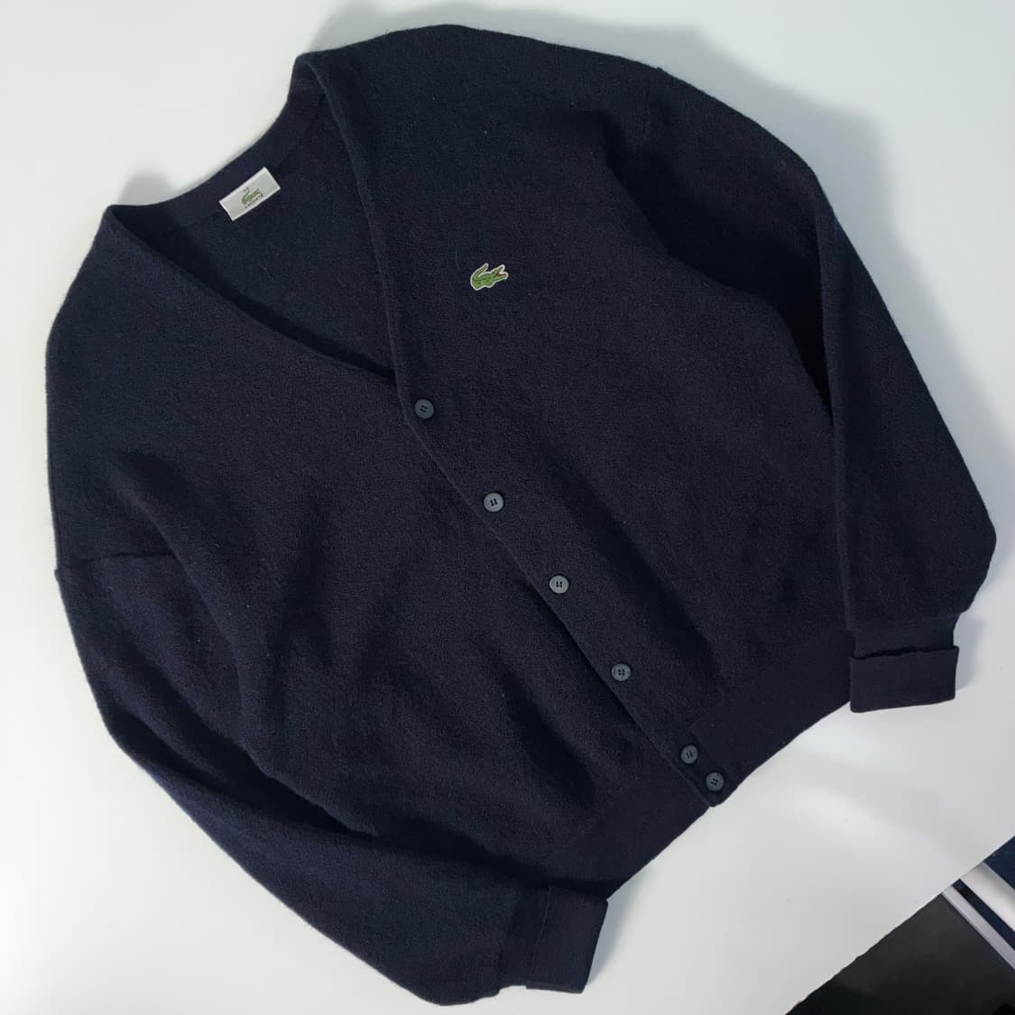 Lacoste  라코스테 자수 울 니트 가디건 상품이미지2