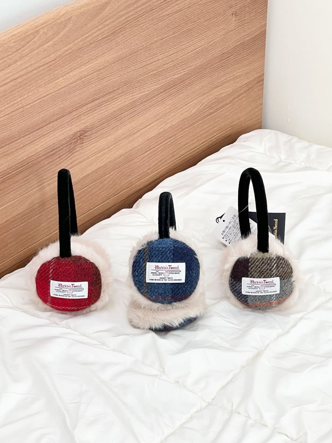 [새상품]  harris tweed / 해리스트위드 원단 귀마개 3종  상품이미지1