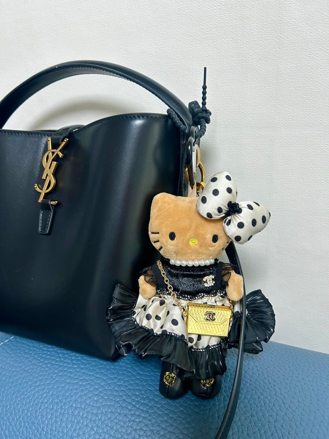 (6)롱다리키티 커스텀키링. -도트 원피스 상품이미지6