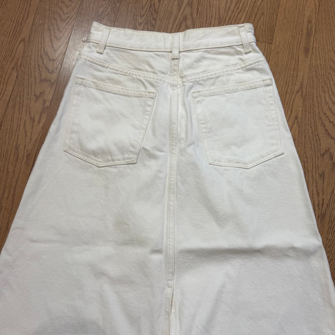 Cos 코스 아이보리 에이라인 데님 미디 스커트 상품이미지4