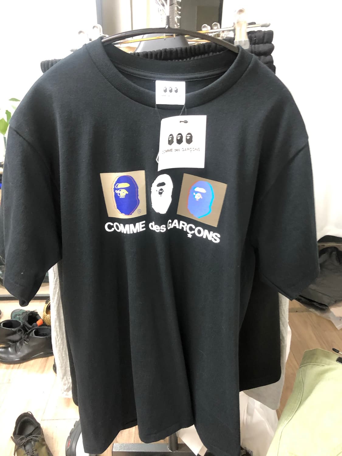 베이프 x 꼼데 콜라보 티셔츠 M 상품이미지3