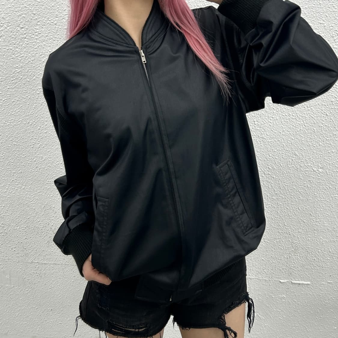 japan 빈티지 올블랙 트랙탑 상품이미지1