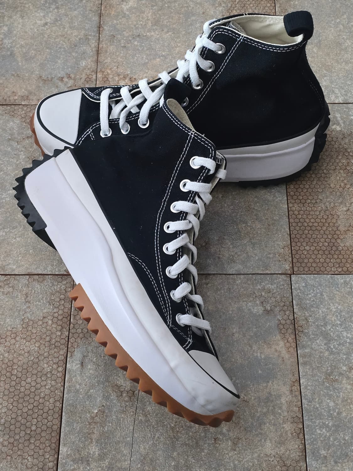 (260)컨버스 런스타 하이크 하이 검흰  상품이미지7