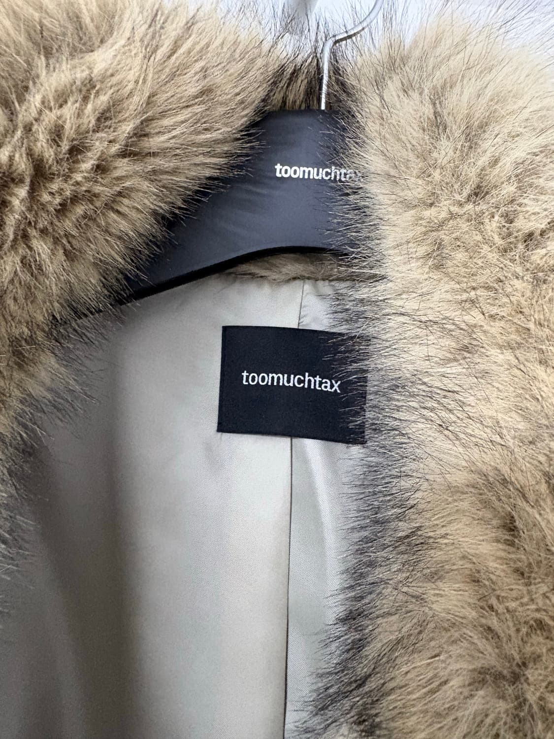 toomuchtax 투머치택스 퍼자켓 베이지 상품이미지8