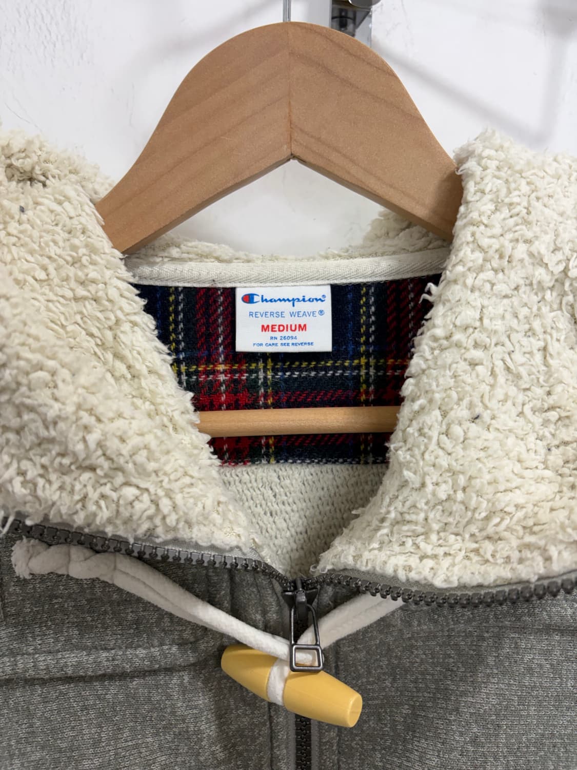 챔피온 리버스위브 그레이 떡볶이 후드집업 자켓 상품이미지5