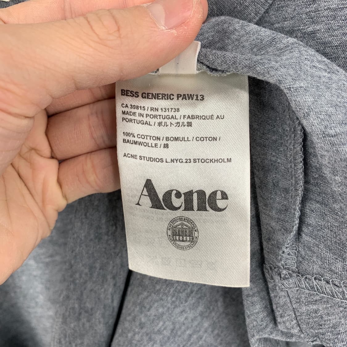 아크네 스튜디오 오버사이즈 베이직 코튼반팔 상품이미지6