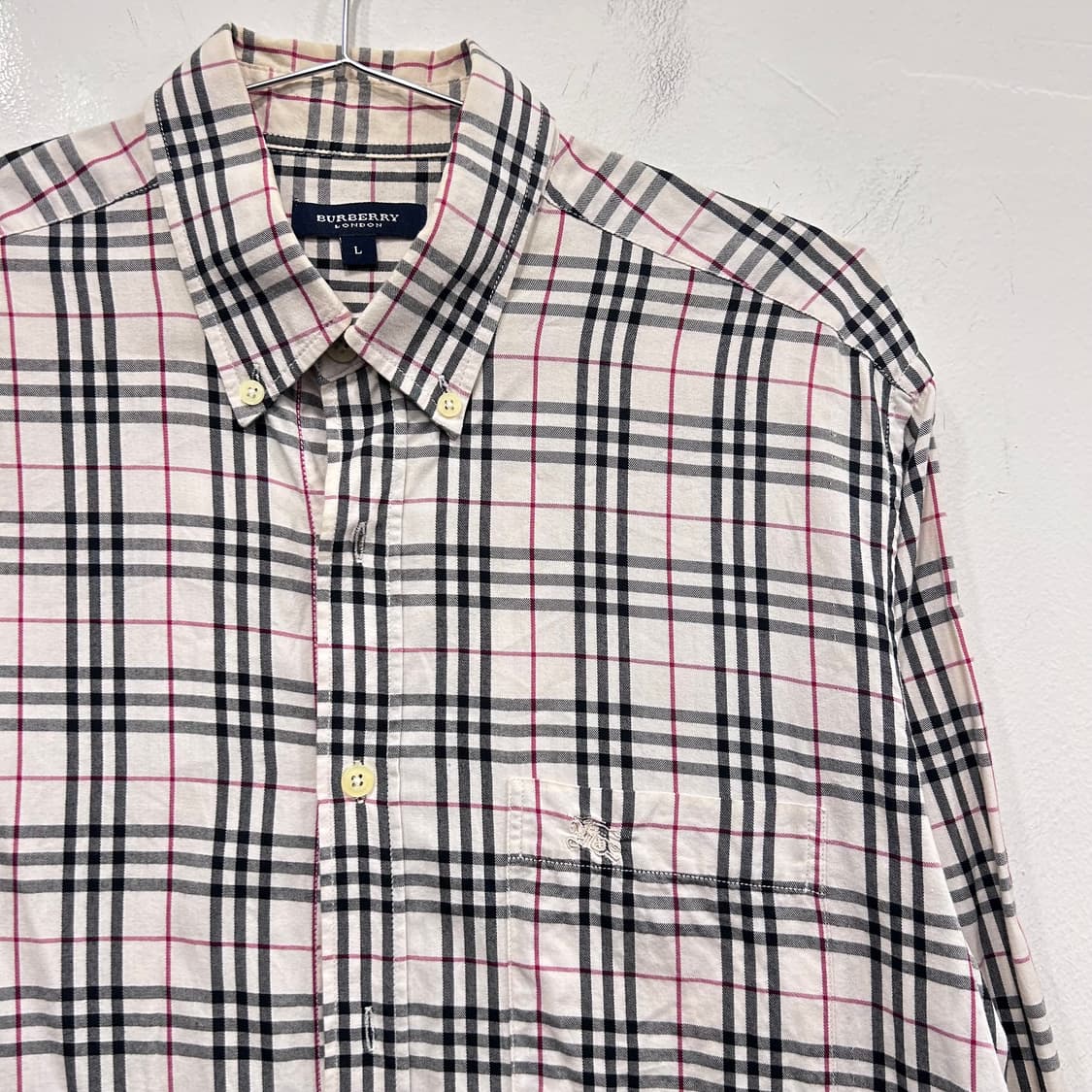 버버리 런던 타탄체크 코튼 긴팔 셔츠 상품이미지1