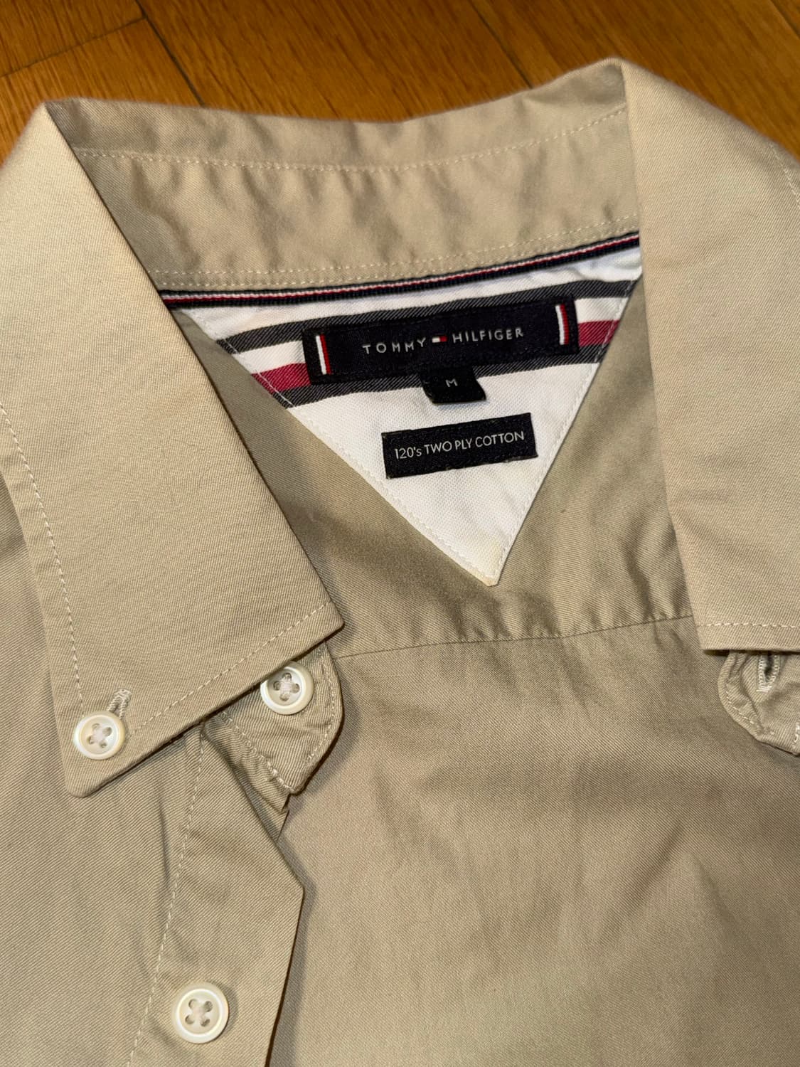 Tommy Hilfiger 베이지 클래식 셔츠 (M) 타미힐피거 상품이미지5