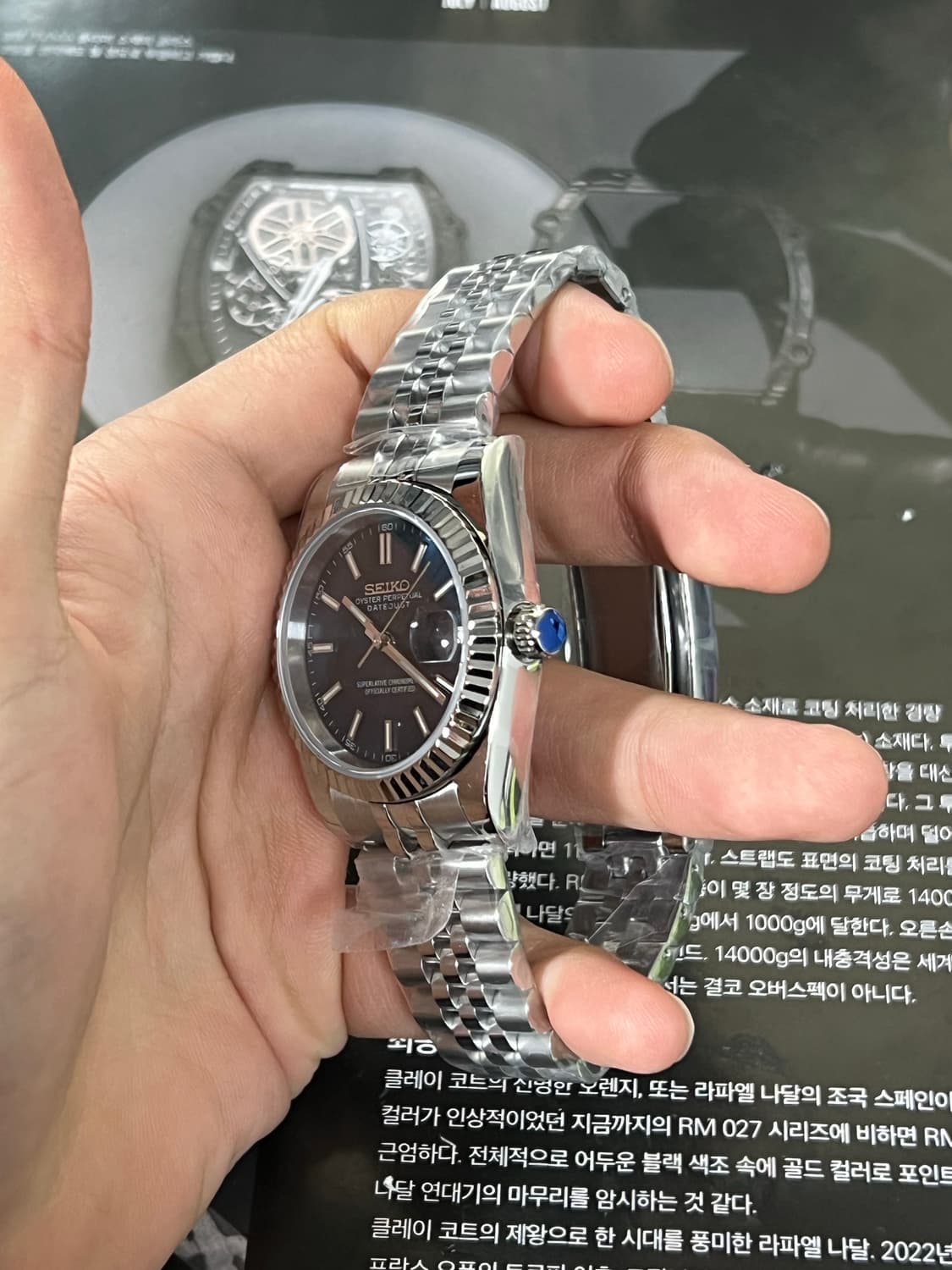세이코 데이트저스트 커스텀 청판 상품이미지2