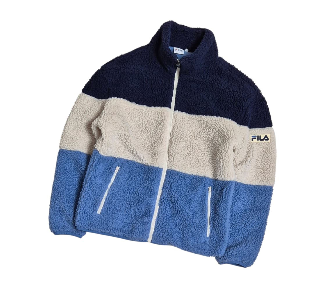 휠라 뽀글이 배색 후리스 상품이미지1