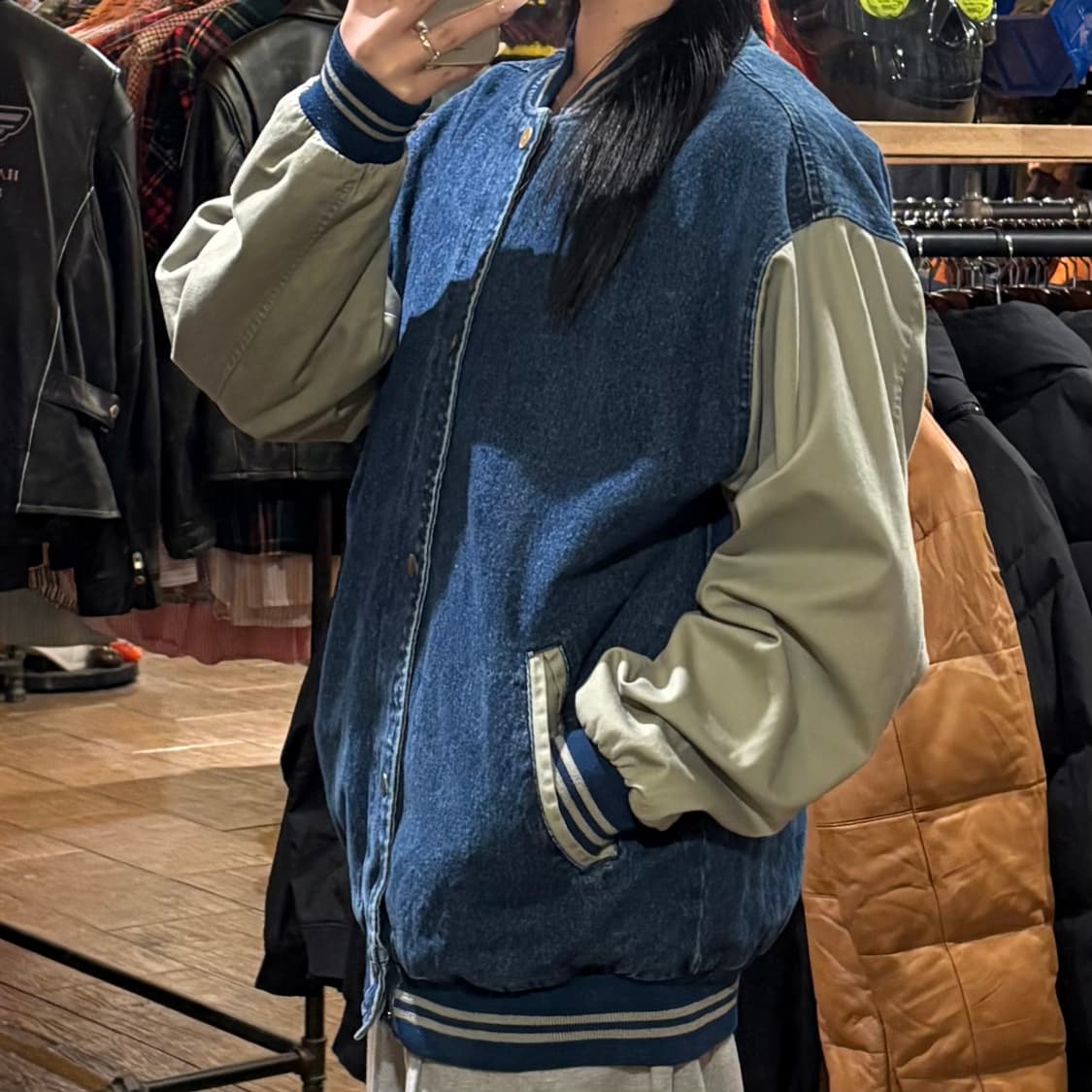 [HI] VTG 데님바시티 자켓 아이보리 상품이미지3