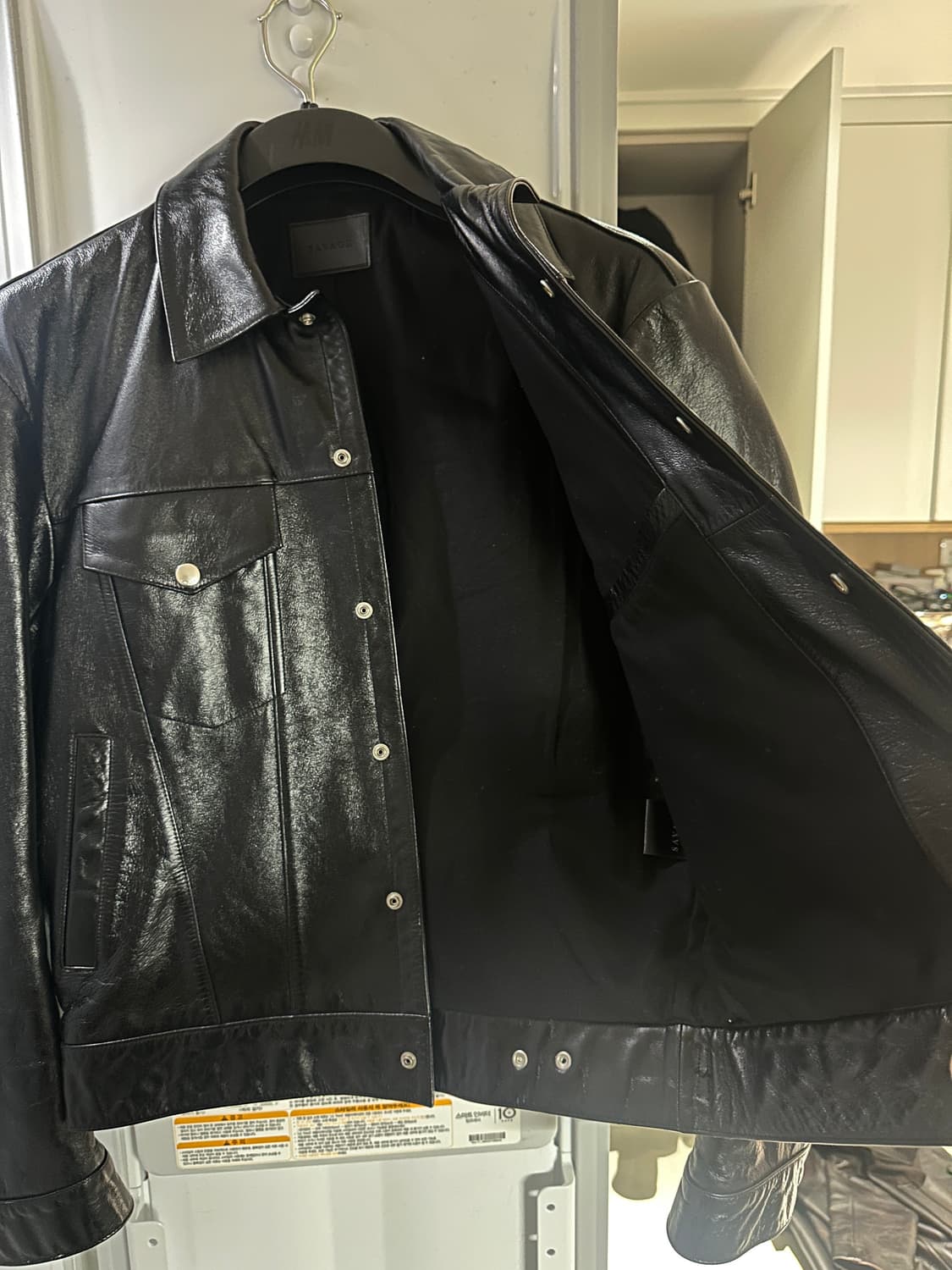 세비지 레더 트러커 자켓 XL 사이즈 상품이미지9