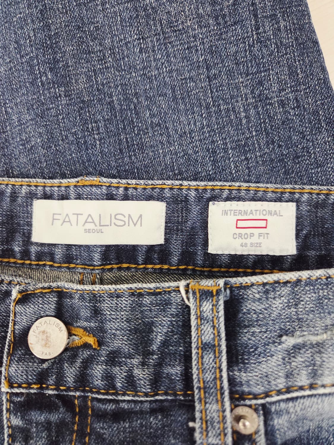 페이탈리즘 밑단 데미지 데님팬츠_48 상품이미지6