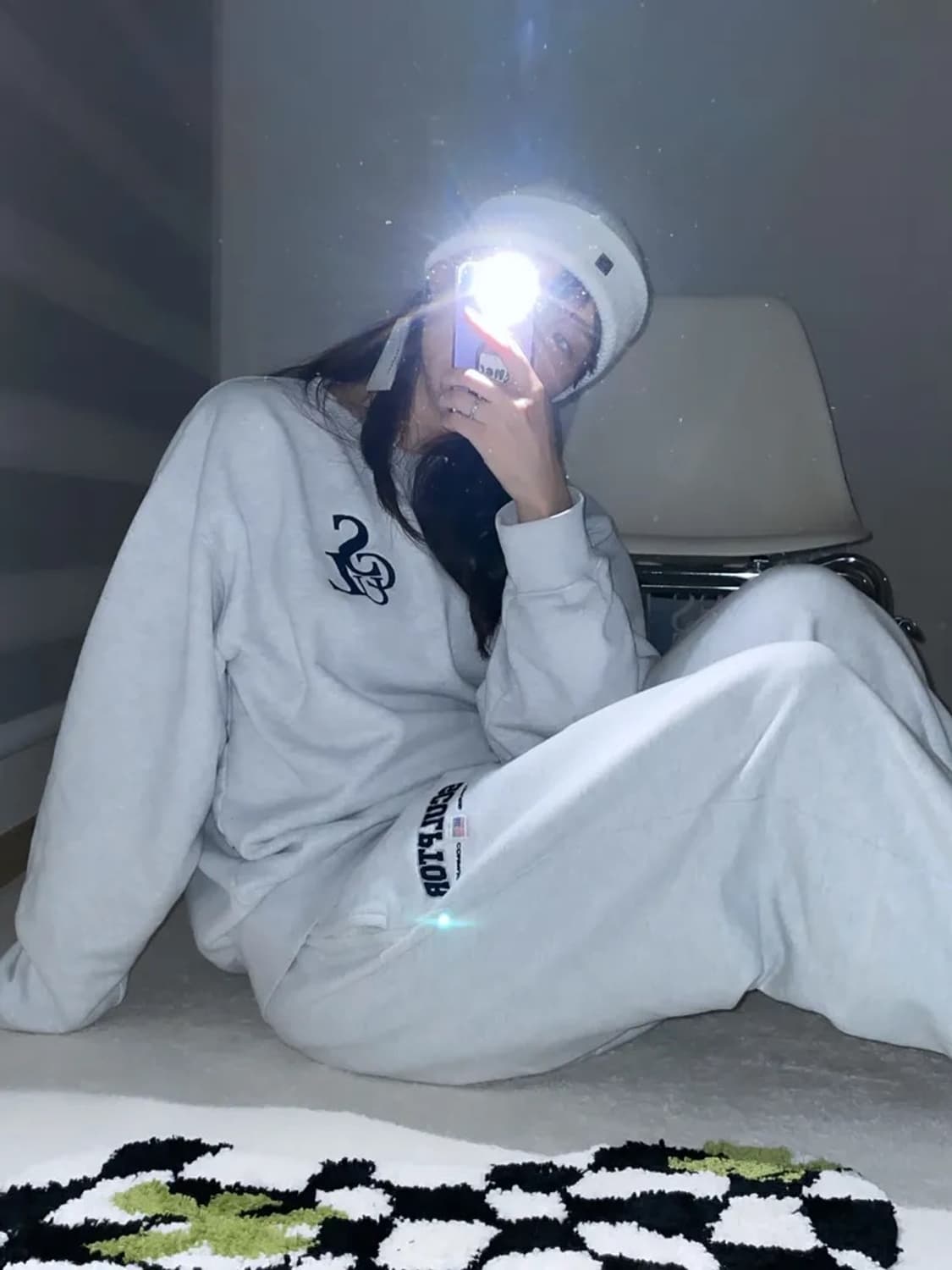 플레어업 니트 비니 오프화이트 상품이미지2