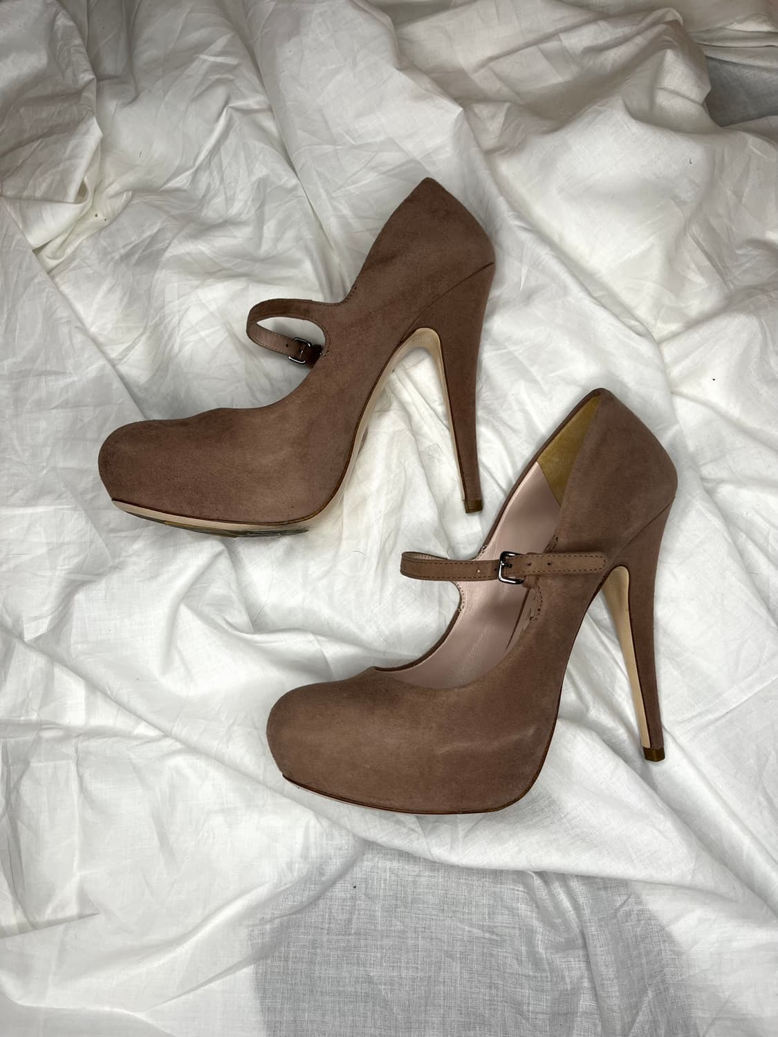 미우미우 스웨이드 메리제인 플랫폼 스틸레토 힐 상품이미지2