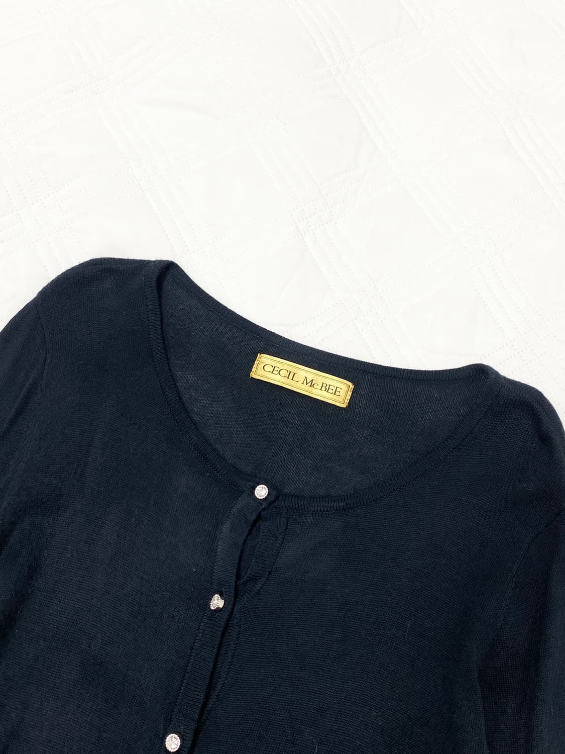 ꒰ঌ 세실맥비 네이비 로걀 가디건 ໒꒱ 상품이미지3