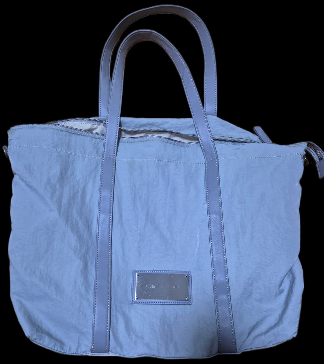 마뗑킴 나일론 패브릭 쇼퍼백(라이트그레이) 상품이미지6