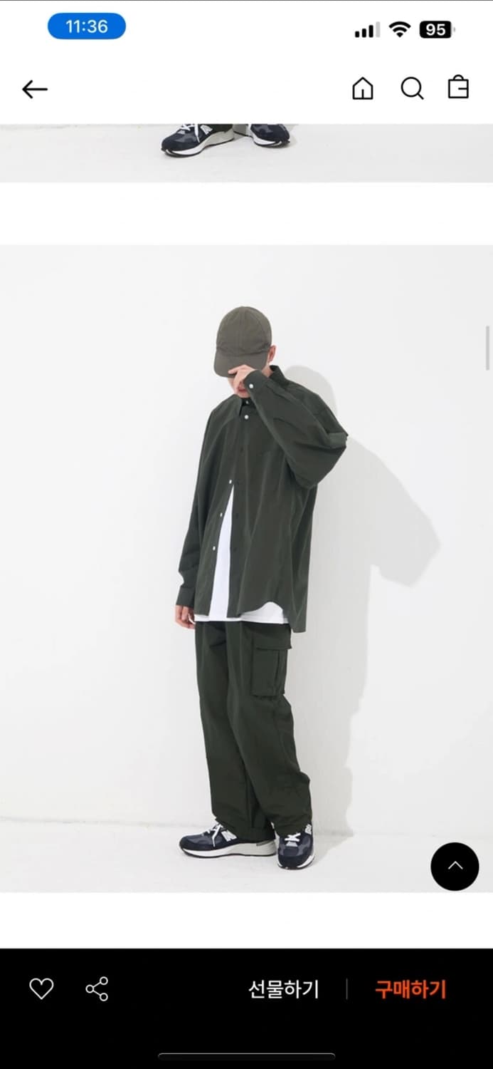 모디모디 오버핏 카고 팬츠  상품이미지3