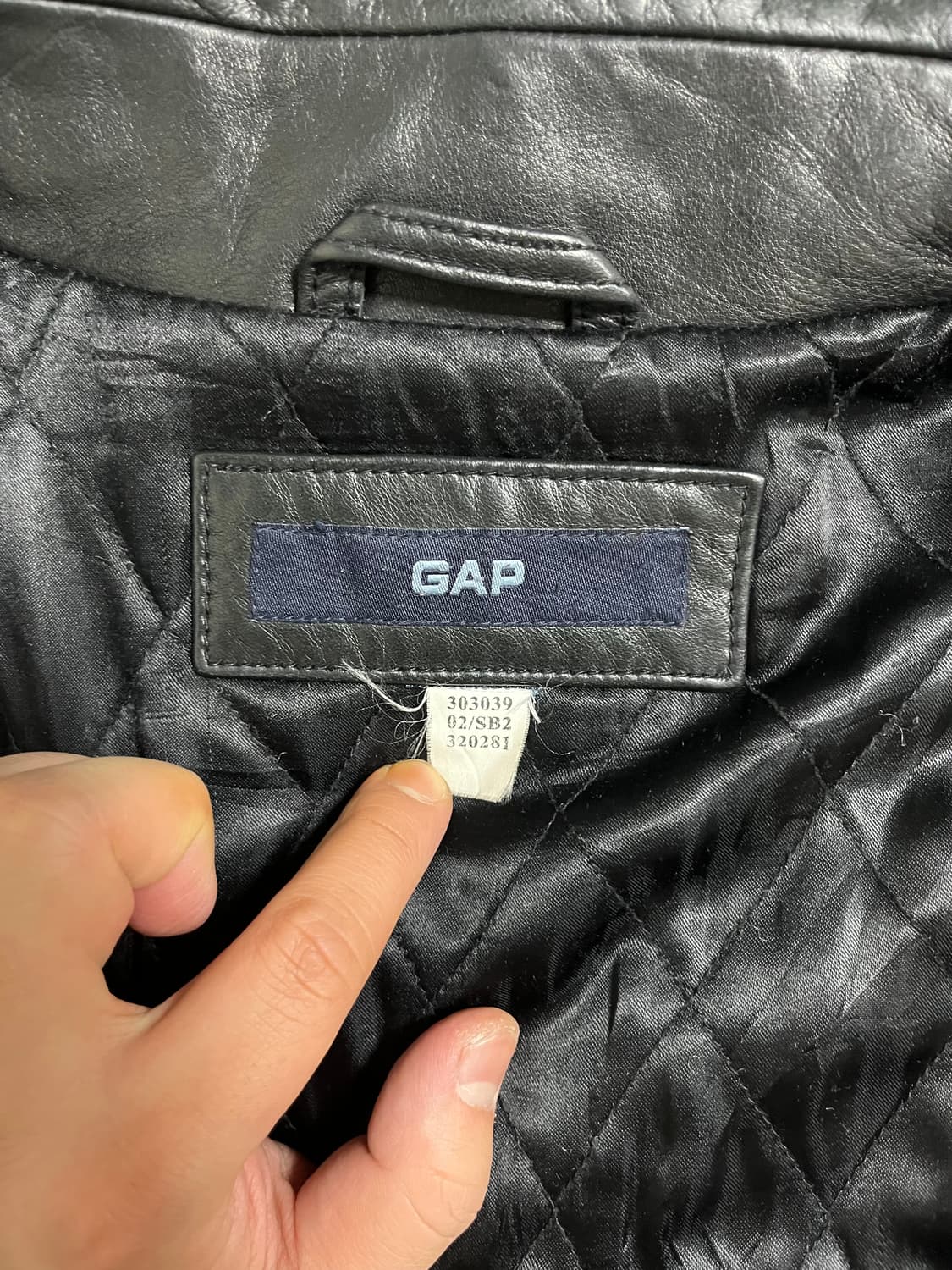 [GAP] old gap 올드갭 레더 카코트 블랙 XL 상품이미지7
