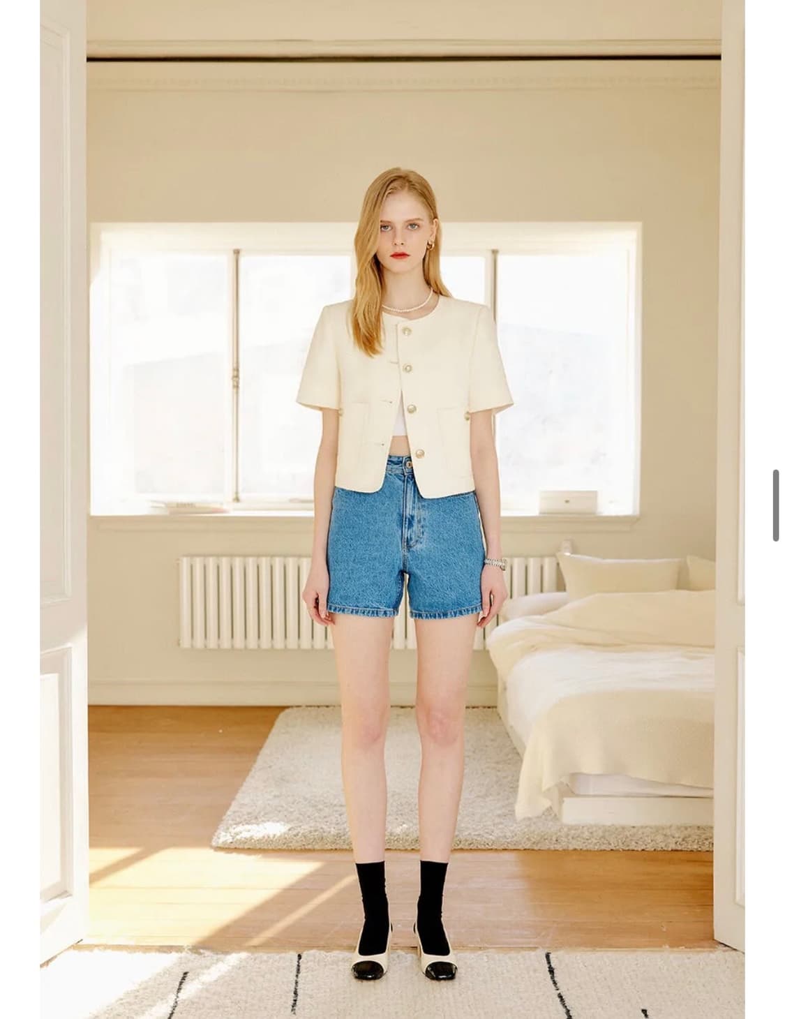 룩캐스트 다나 크롭 트위드자켓 상품이미지2