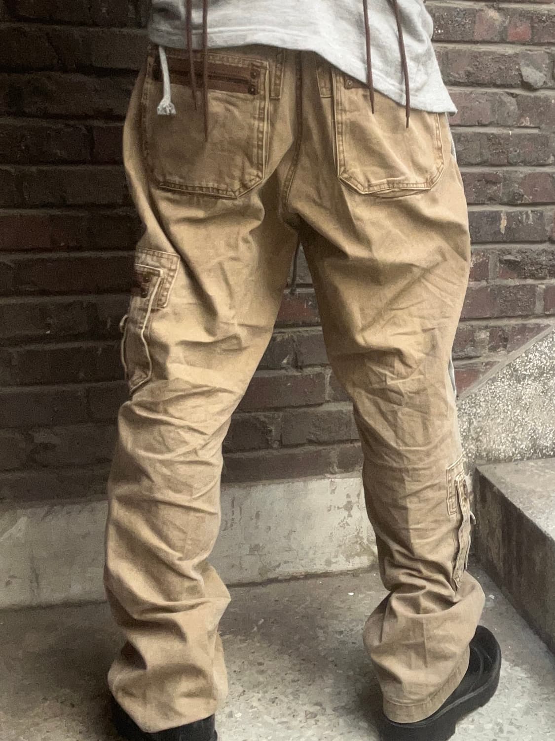 *Rare design* 2000s 베이지 멀티포켓 와이드 카고팬츠 상품이미지2